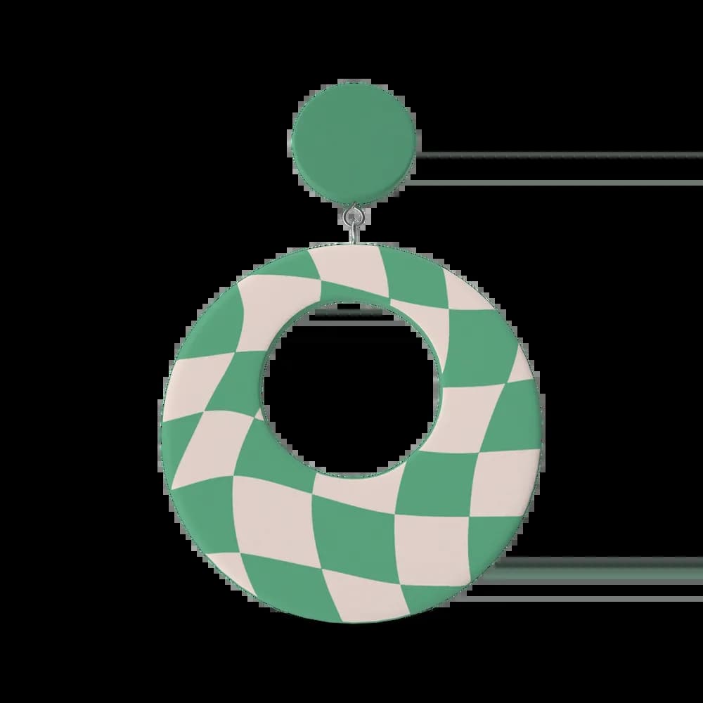 Green Oval Earring